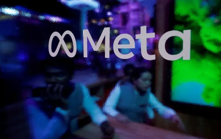 Ilustração com o logotipo da Meta