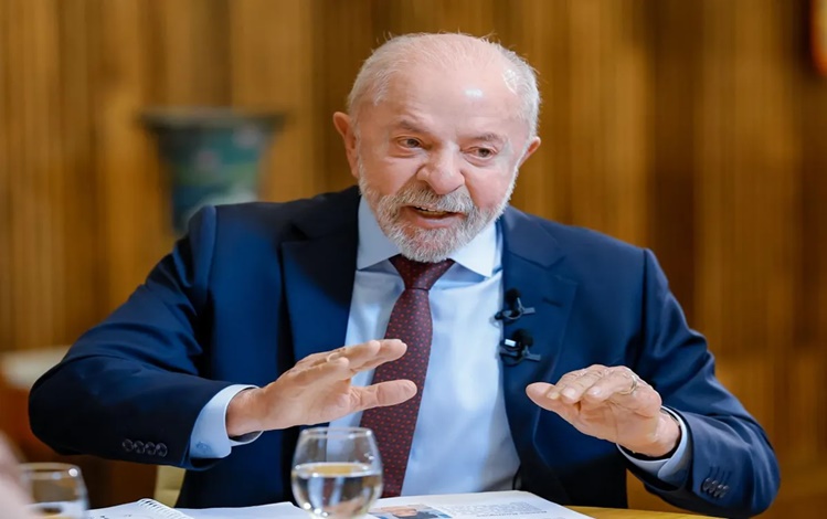 O presidente da República, Luiz Inácio Lula da Silva, durante entrevista ao Jornal Nacional, nos Estúdios do SBT, em São Paulo (SP).