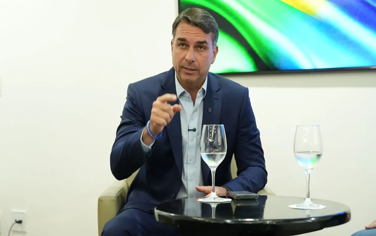 O senador e candidato à Presidência pelo PL (Partido Liberal), Flávio Bolsonaro