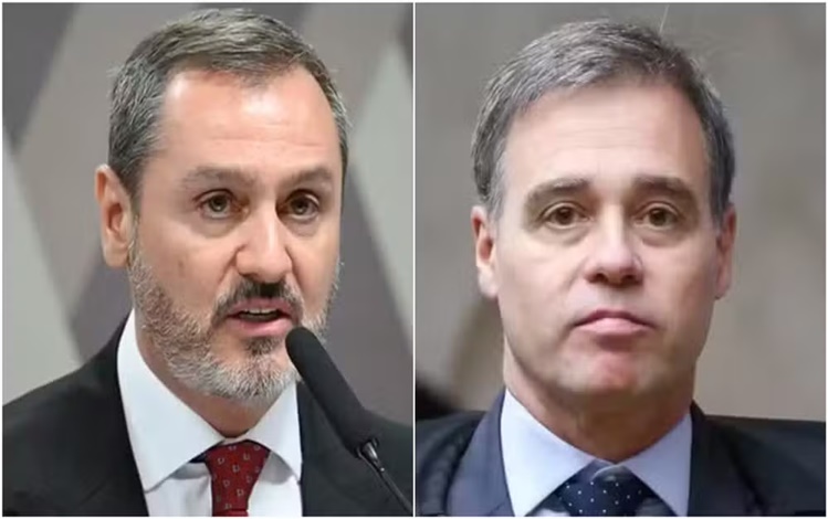 Montagem com fotos do diretor-geral da Polícia Federal, Andrei Rodrigues, e do ministro do STF André Mendonça