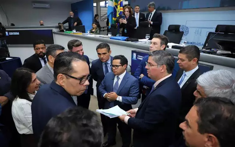 Vereadores de Campo Grande reunidos durante sessão na última semana.