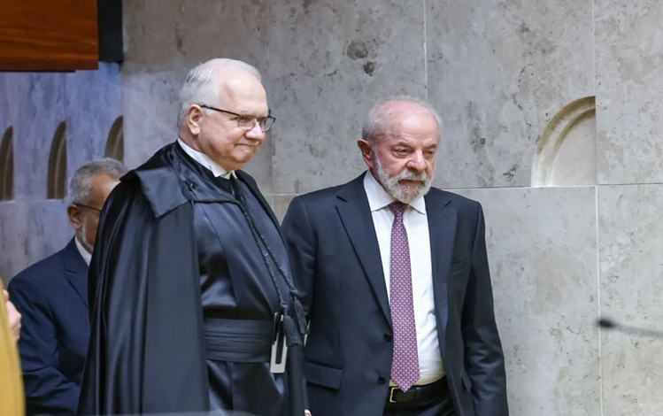 O presidente do STF, ministro Edson Fachin, e o presidente da República, Luiz Inácio Lula da Silva