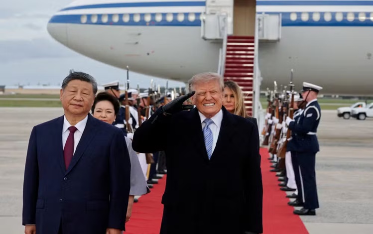 Trump e Xi nos Estados Unidos