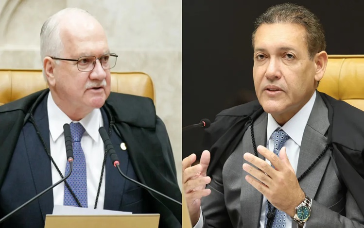 Os ministros do STF (Supremo Tribunal Federal), Edson Fachin e Kassio Nunes Marques