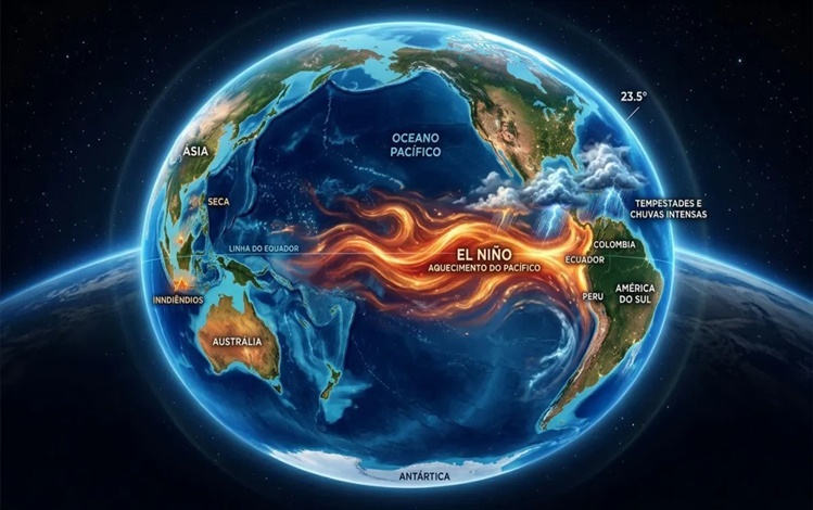 Representação artística do El Niño