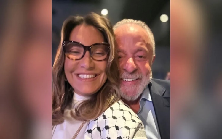 Presidente Luiz Inácio Lula da Silva e a primeira-dama Janja da Silva durante show da cantora Maria Bethânia
